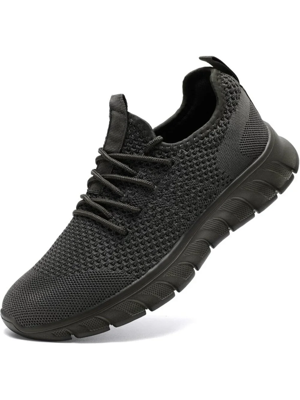 🆕Men's Grey Mesh Running Shoes Slip On Tennis Walking Sneakers Gym Athletic